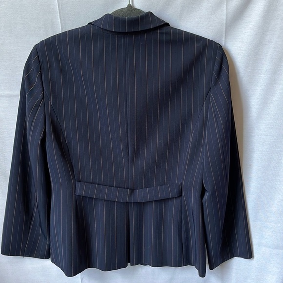 Karen Scott Blazer Navy Pinstriped - Picture 4 of 11